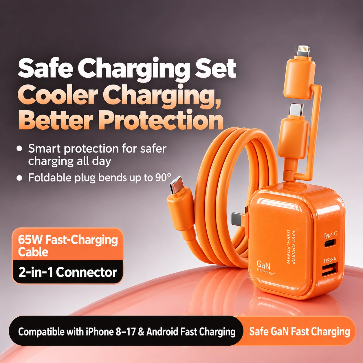 30W GaN Charger + 65W 2-in-1 Cable Kit